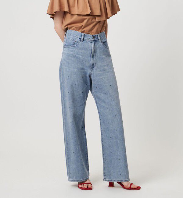 UNITED ARROWS「コットンビジューデニムパンツ」|デニム|