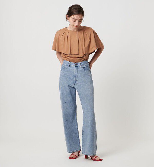 UNITED ARROWS「コットンビジューデニムパンツ」|デニム|