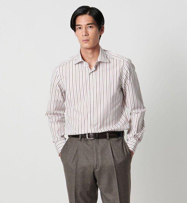 UNITED ARROWS「THOMAS MASON/トーマスメイソン オルタネートストライプ セミワイドカラー シャツ」|シャツ・ブラウス|