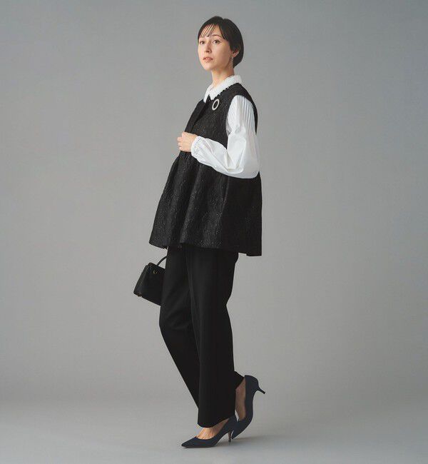 UNITED ARROWS「SPONGY タック ワイドパンツ」|スラックス|