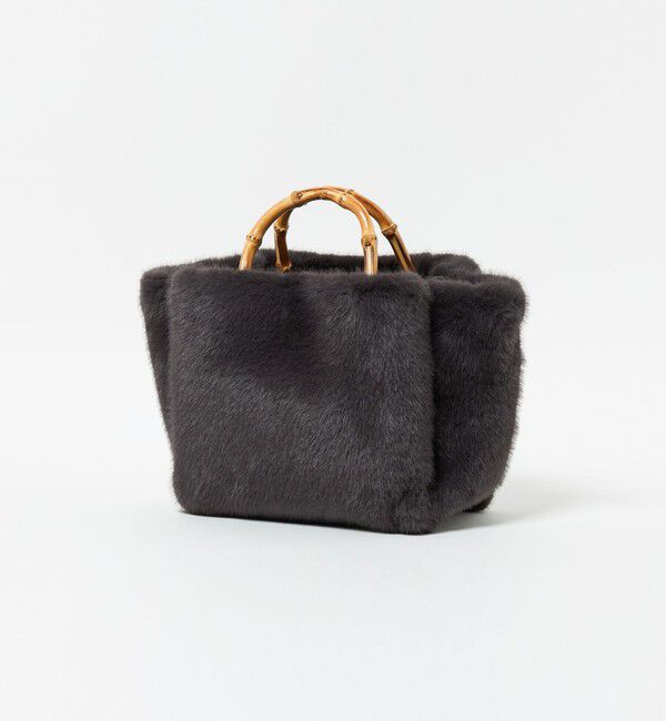UNITED ARROWS green label relaxing「2WAY バンブーハンドル フェイクファー トートバッグ」|ショルダー・メッセンジャー|