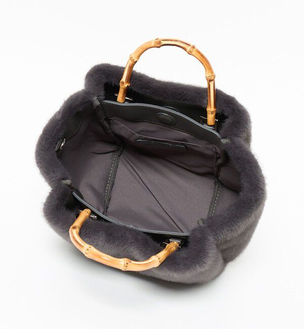 UNITED ARROWS green label relaxing「2WAY バンブーハンドル フェイクファー トートバッグ」|ショルダー・メッセンジャー|