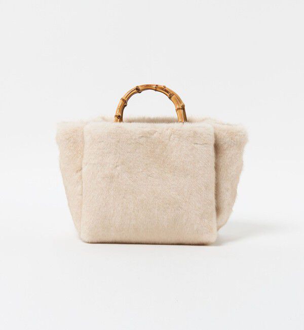 UNITED ARROWS green label relaxing「2WAY バンブーハンドル フェイクファー トートバッグ」|ショルダー・メッセンジャー|