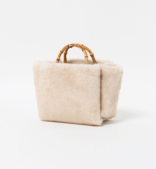 UNITED ARROWS green label relaxing「2WAY バンブーハンドル フェイクファー トートバッグ」|ショルダー・メッセンジャー|
