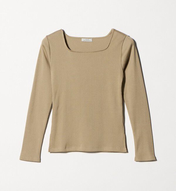 UNITED ARROWS green label relaxing「ブライトリブ スクエアネック ロングスリーブ カットソー」|Tシャツ・カットソー|