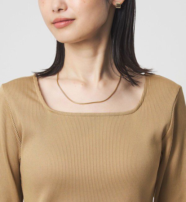 UNITED ARROWS green label relaxing「ブライトリブ スクエアネック ロングスリーブ カットソー」|Tシャツ・カットソー|