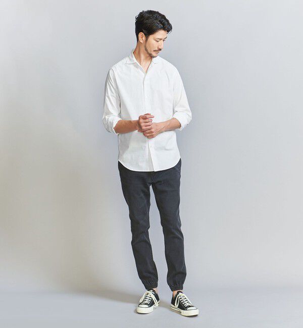 BEAUTY&YOUTH UNITED ARROWS「【WEB限定 WARDROBE SMART】コットン ワイドカラー スキッパー シャツ」|シャツ・ブラウス|
