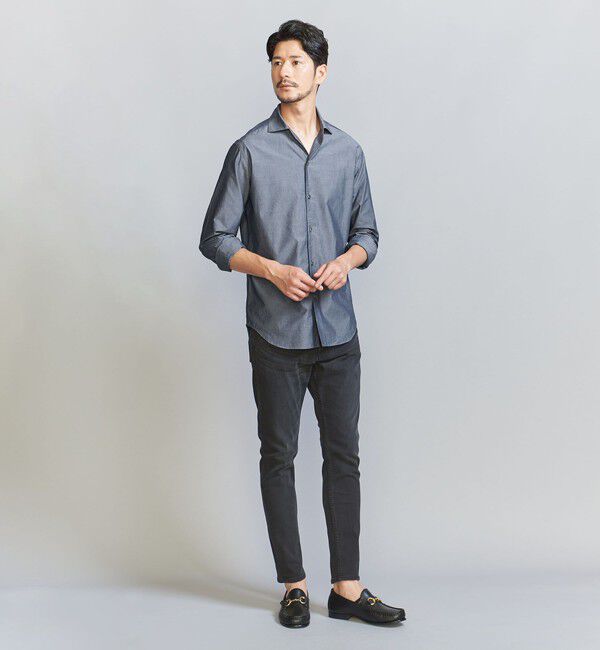 BEAUTY&YOUTH UNITED ARROWS「【WEB限定 WARDROBE SMART】コットン ワイドカラー スキッパー シャツ」|シャツ・ブラウス|