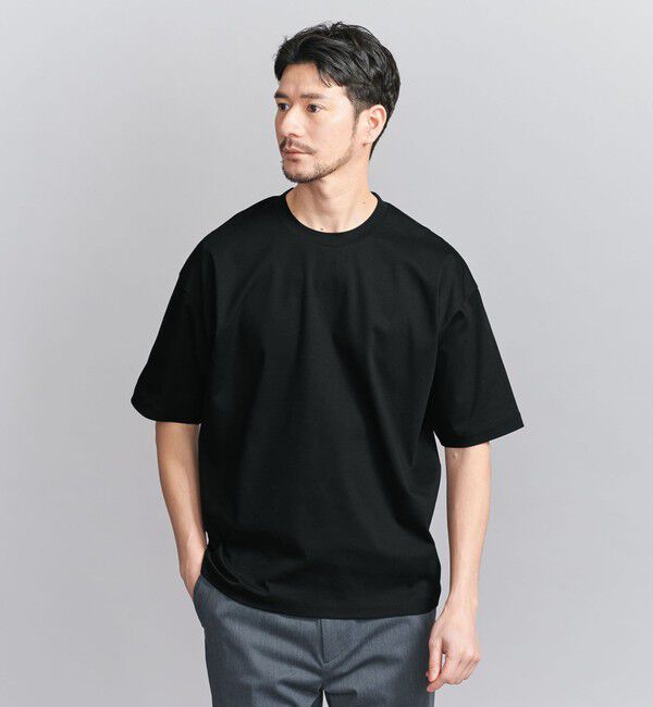 BEAUTY&YOUTH UNITED ARROWS「【WEB限定 WARDROBE SMART】NORITAKE リラックス テーパード Tシャツ」|Tシャツ・カットソー|BLACK