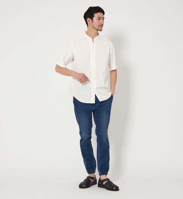 BEAUTY&YOUTH UNITED ARROWS「【WEB限定 WARDROBE SMART】ドレープ  バンドカラー スキッパーシャツ」|シャツ・ブラウス|
