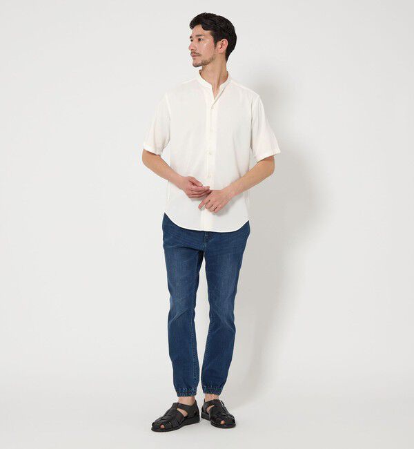 BEAUTY&YOUTH UNITED ARROWS「【WEB限定 WARDROBE SMART】ドレープ  バンドカラー スキッパーシャツ」|シャツ・ブラウス|