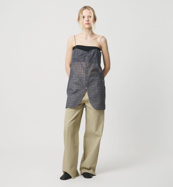 ATTISESSION「＜ATTISESSION＞エンブロイダリー チェック ミニ ドレス 」|ワンピース|