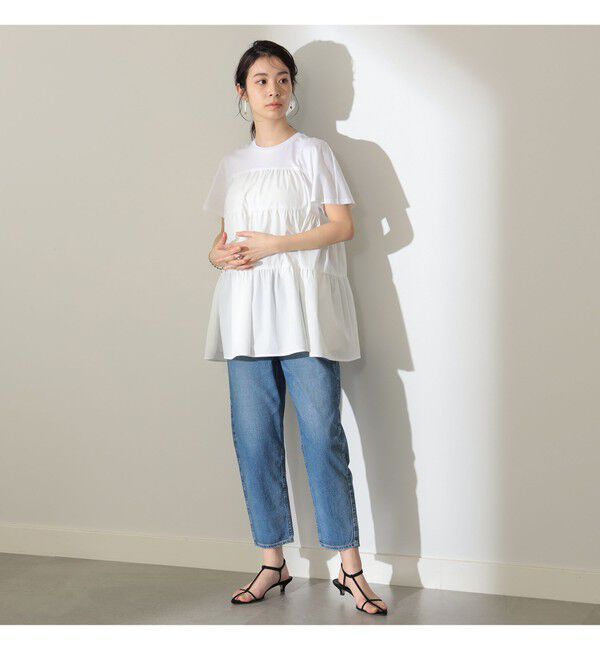 Demi-Luxe BEAMS 「コンビ ティアード プルオーバー」|シャツ・ブラウス|