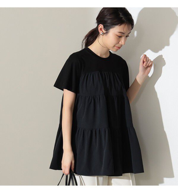 Demi-Luxe BEAMS 「コンビ ティアード プルオーバー」|シャツ・ブラウス|