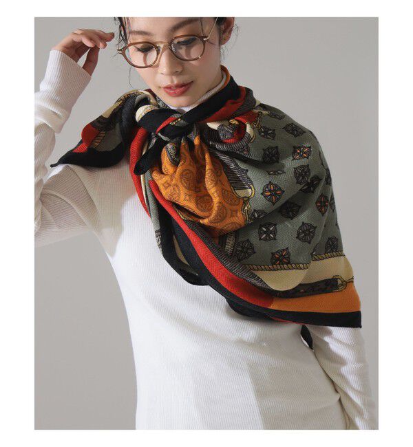 Demi-Luxe BEAMS 「manipuri / クレストベルト ストール」|ストール|RED