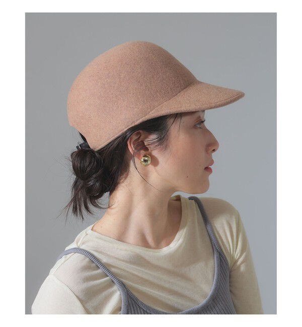 Demi-Luxe BEAMS 「〈WOMEN〉KIJIMA TAKAYUKI / メリノウール バックルベルト キャップ」|ハット|