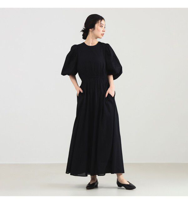 Demi-Luxe BEAMS 「【別注】ne Quittez pas / ドビー ストライプ ワンピース」|ワンピース|別注BLACK STRIPE