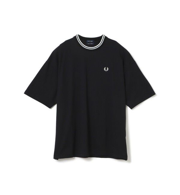 BEAMS「【別注】FRED PERRY / オーバーサイズ ピケ Tシャツ」|Tシャツ・カットソー|BLACK