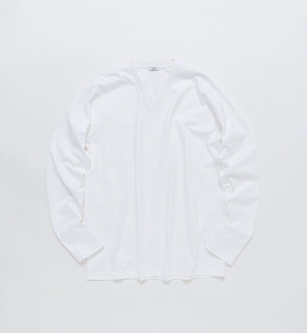 SHIPS「SHIPS: 抗菌・防臭 NANO-FINE(R) ハイゲージ Vネック Tシャツ (ロンT)」|Tシャツ・カットソー|