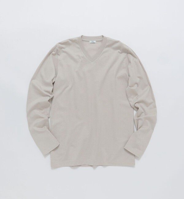 SHIPS「SHIPS: 抗菌・防臭 NANO-FINE(R) ハイゲージ Vネック Tシャツ (ロンT)」|Tシャツ・カットソー|