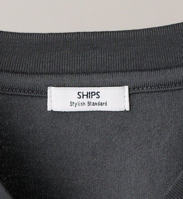 SHIPS「SHIPS: 抗菌・防臭 NANO-FINE(R) ハイゲージ Vネック Tシャツ (ロンT)」|Tシャツ・カットソー|