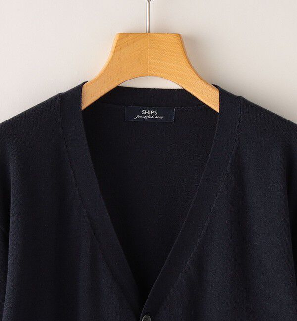 SHIPS KIDS「SHIPS KIDS:145～160cm / 14GG Vネック カーディガン」|カーディガン|