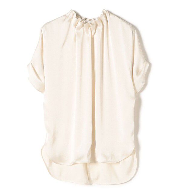 SHIPS for women「〈手洗い可能〉ネック ギャザー ソリッド ブラウス 」|シャツ・ブラウス|