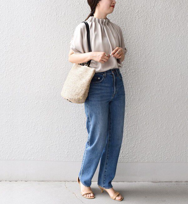 SHIPS for women「〈手洗い可能〉ネック ギャザー ソリッド ブラウス 」|シャツ・ブラウス|