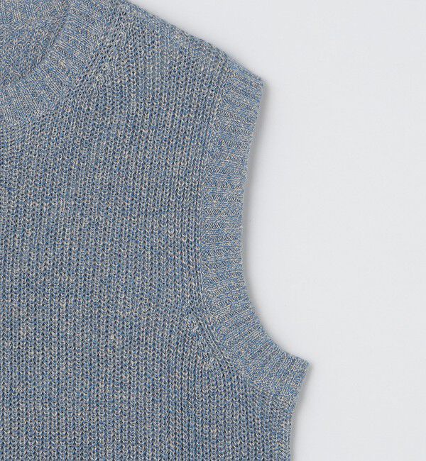 SHIPS「SHIPS:〈手洗い可能〉リネン/コットン メランジ ニットベスト」|ベスト・ジレ|