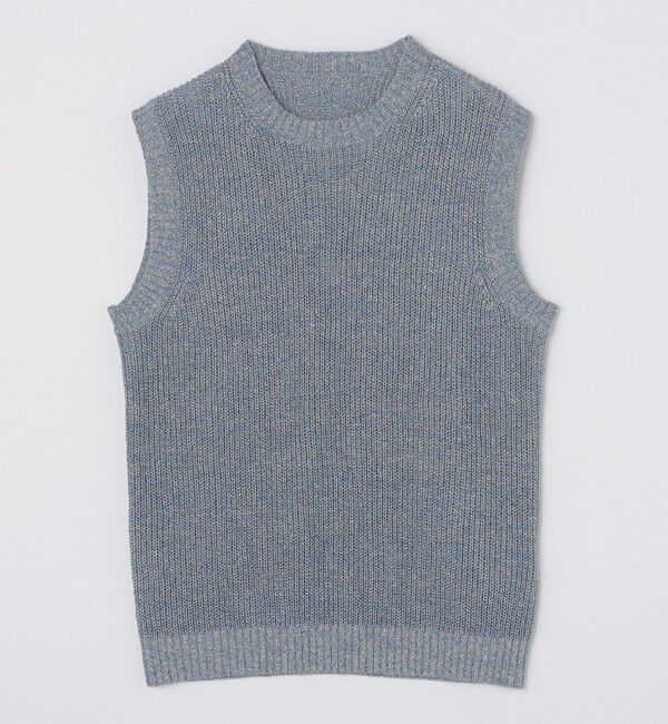 SHIPS「SHIPS:〈手洗い可能〉リネン/コットン メランジ ニットベスト」|ベスト・ジレ|
