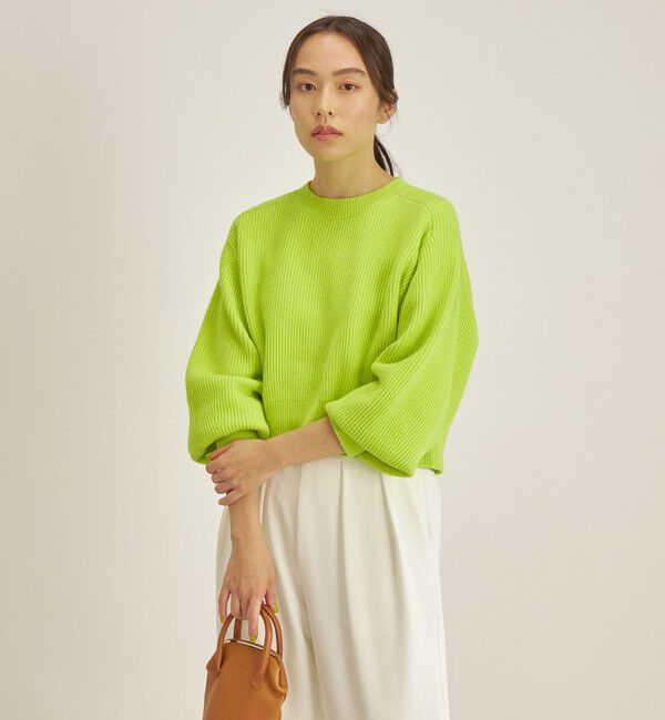 SHIPS for women「〈手洗い可能〉コットンポリ ローゲージ クルーネック プルオーバー◇」|ニット・セーター|