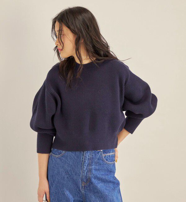 SHIPS for women「〈手洗い可能〉コットンポリ ローゲージ クルーネック プルオーバー◇」|ニット・セーター|