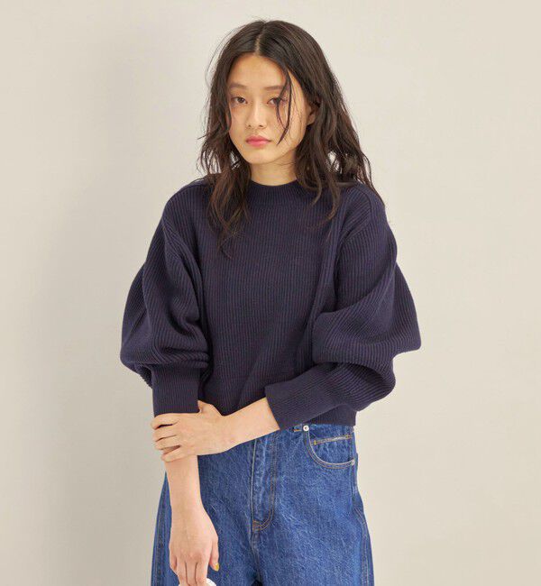 SHIPS for women「〈手洗い可能〉コットンポリ ローゲージ クルーネック プルオーバー◇」|ニット・セーター|