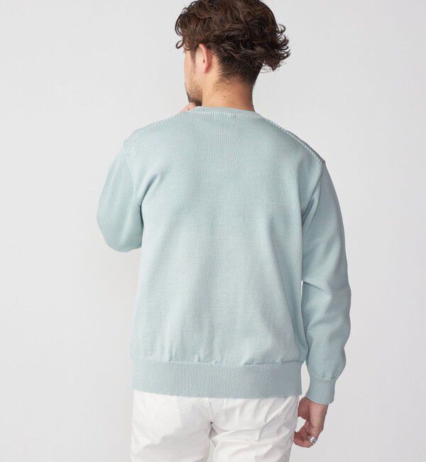 SHIPS「SHIPS:〈手洗い可能〉7ゲージ 2プライ ストローヤーン ギマ クルーネック ニット」|ニット・セーター|