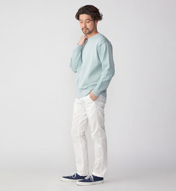 SHIPS「SHIPS:〈手洗い可能〉7ゲージ 2プライ ストローヤーン ギマ クルーネック ニット」|ニット・セーター|