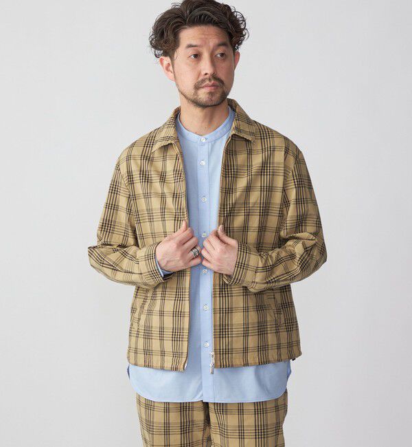 SHIPS「SHIPS:〈手洗い可能〉ハイパーストレッチ チェック ブルゾン (セットアップ対応)」|ブルゾン・スタジャン|