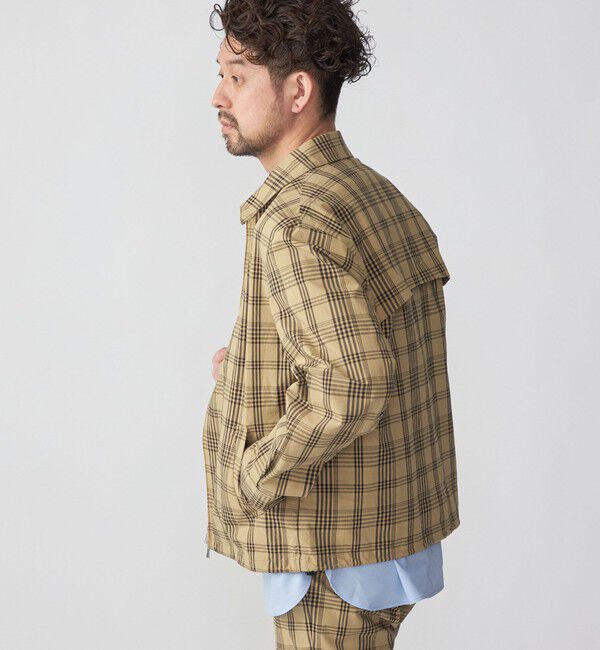 SHIPS「SHIPS:〈手洗い可能〉ハイパーストレッチ チェック ブルゾン (セットアップ対応)」|ブルゾン・スタジャン|