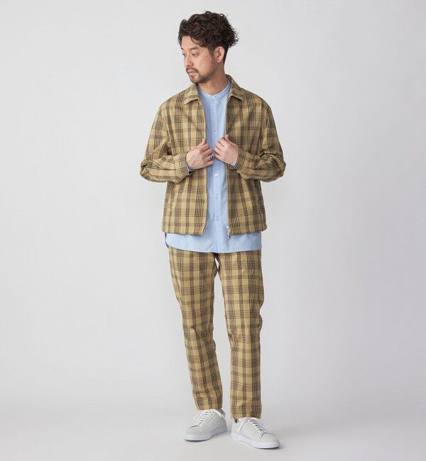 SHIPS「SHIPS:〈手洗い可能〉ハイパーストレッチ チェック ブルゾン (セットアップ対応)」|ブルゾン・スタジャン|