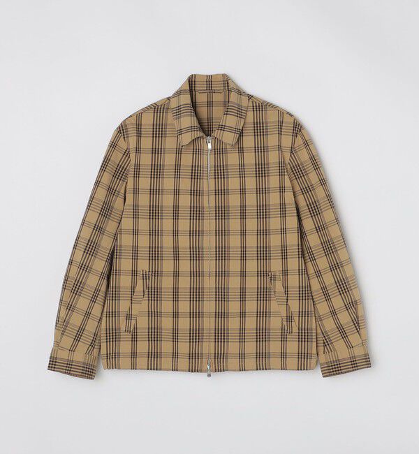 SHIPS「SHIPS:〈手洗い可能〉ハイパーストレッチ チェック ブルゾン (セットアップ対応)」|ブルゾン・スタジャン|