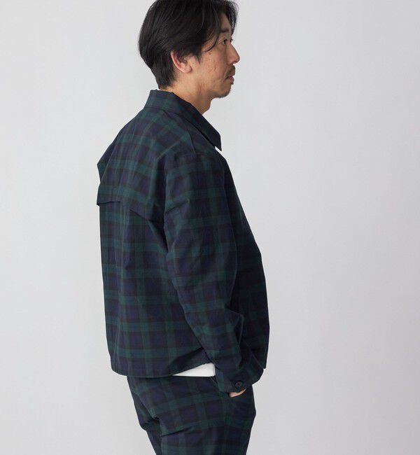 SHIPS「SHIPS:〈手洗い可能〉ハイパーストレッチ チェック ブルゾン (セットアップ対応)」|ブルゾン・スタジャン|