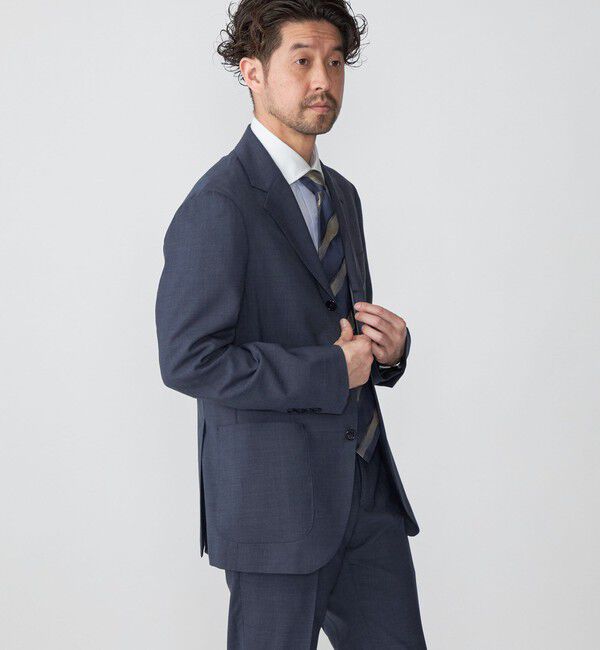 SHIPS「SHIPS:〈洗濯機可能〉 無地  ロイヤルブルー ジャケット」|テーラードジャケット|