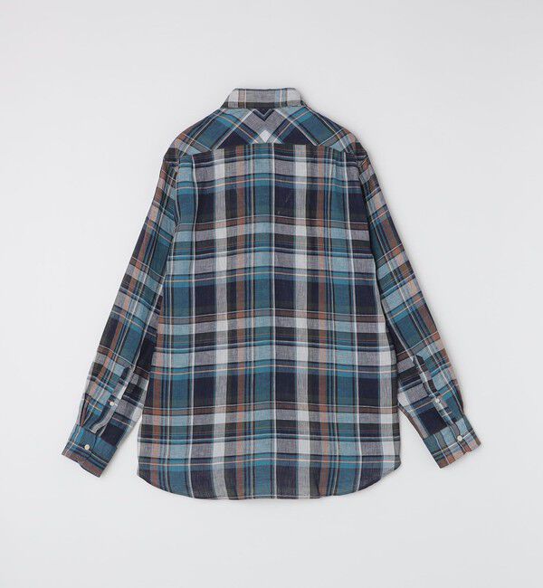 SHIPS「CORDINGS: マブチ チェック リネン シャツ」|シャツ・ブラウス|