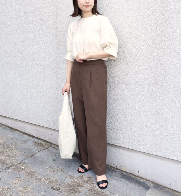 SHIPS Colors 「SHIPS Colors:〈洗濯機可能〉ジョーゼット タック スリーブ ブラウス◇」|シャツ・ブラウス|