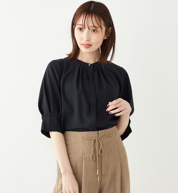 SHIPS Colors 「SHIPS Colors:〈洗濯機可能〉ジョーゼット タック スリーブ ブラウス◇」|シャツ・ブラウス|