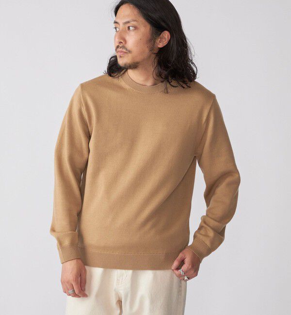 SHIPS「SHIPS:〈手洗い可能〉メリノウール TEXBRID(R) クルーネック ニット」|ニット・セーター|