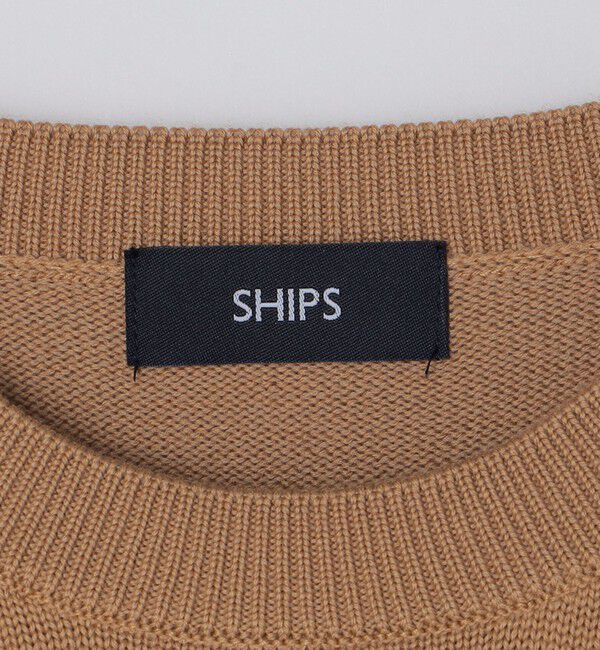 SHIPS「SHIPS:〈手洗い可能〉メリノウール TEXBRID(R) クルーネック ニット」|ニット・セーター|