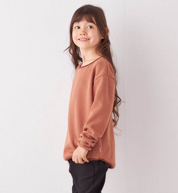 SHIPS any「SHIPS any: ランドヘム ワッフル ロングスリーブ Tシャツ<KIDS>」|Tシャツ・カットソー|