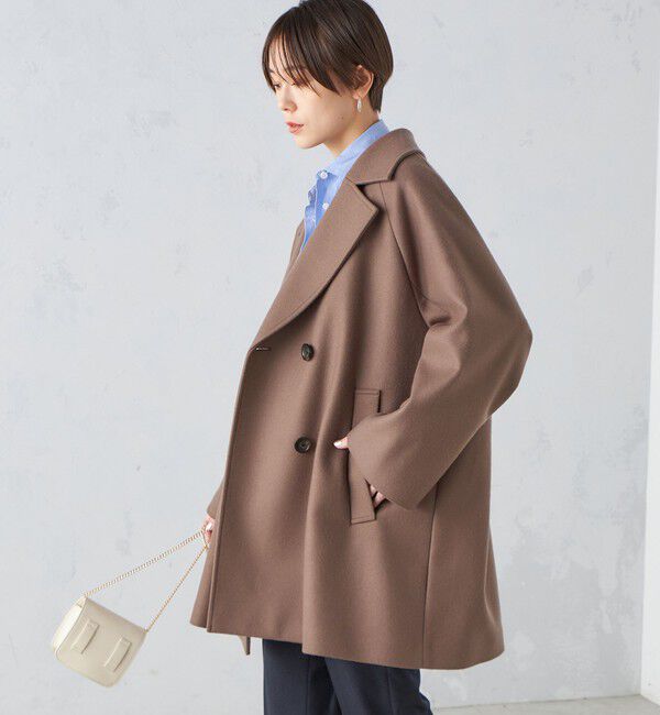 SHIPS for women「SUPER170 メルトン テントライン ミディ コート ◇」|その他|