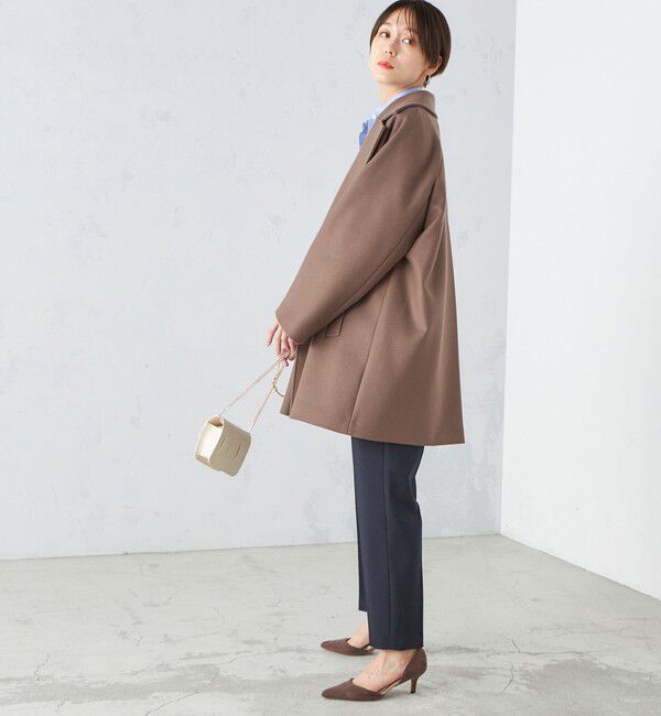 SHIPS for women「SUPER170 メルトン テントライン ミディ コート ◇」|その他|