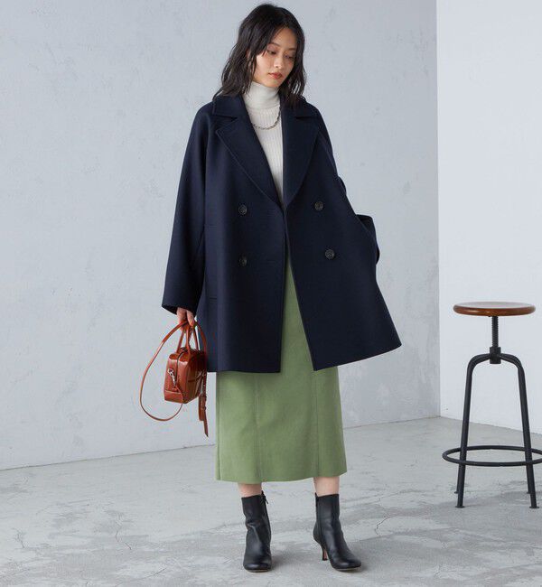 SHIPS for women「SUPER170 メルトン テントライン ミディ コート ◇」|その他|